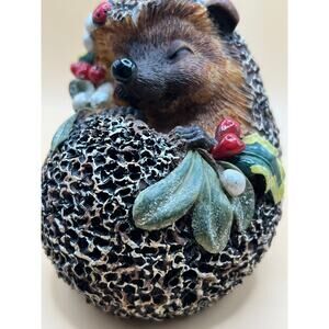Sweet cute decorative Christmas hedgehog figurine friend